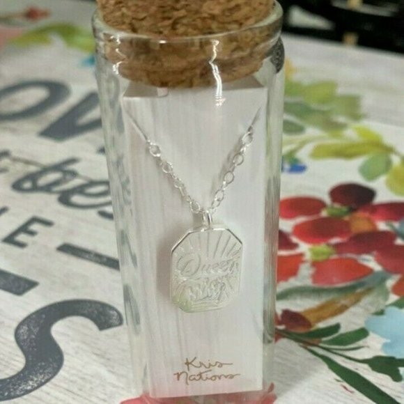 Kris Nations Silver Queen Dog Tag Necklace - Picture 6 of 6